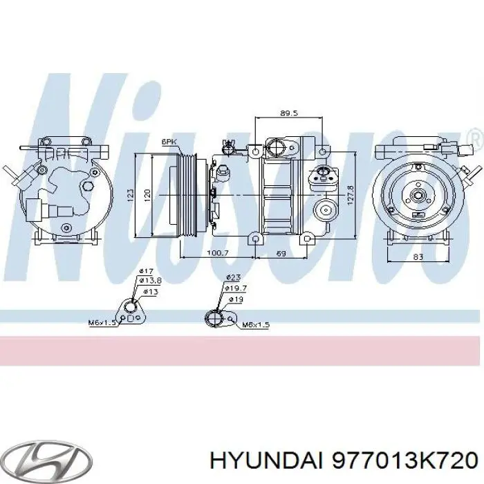 Compresor ac Hyundai/Kia 977013K720 precio, desde 161,17 EUR