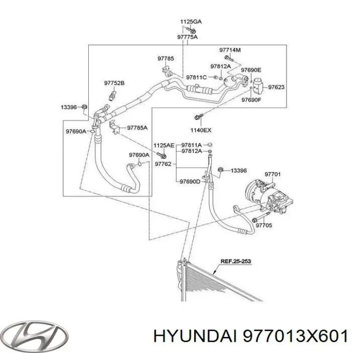 Comprar 977013X601 Hyundai/Kia Compresor de aire acondicionado coche