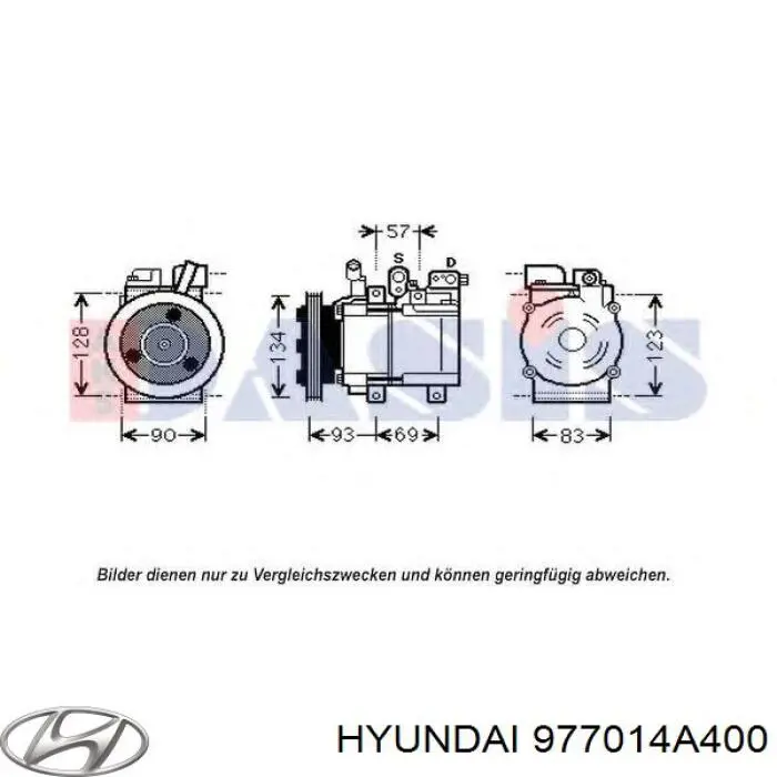 97701-4A400 Hyundai/Kia compresor de aire acondicionado