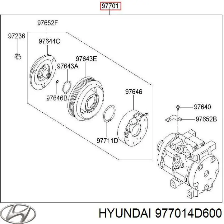 Compresor ac Hyundai/Kia 977014D600 precio, desde 500,18 EUR