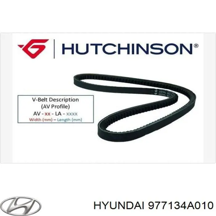 Correa de transmisión trapezoidal Hyundai/Kia 977134A010 precio, desde 3,31 EUR