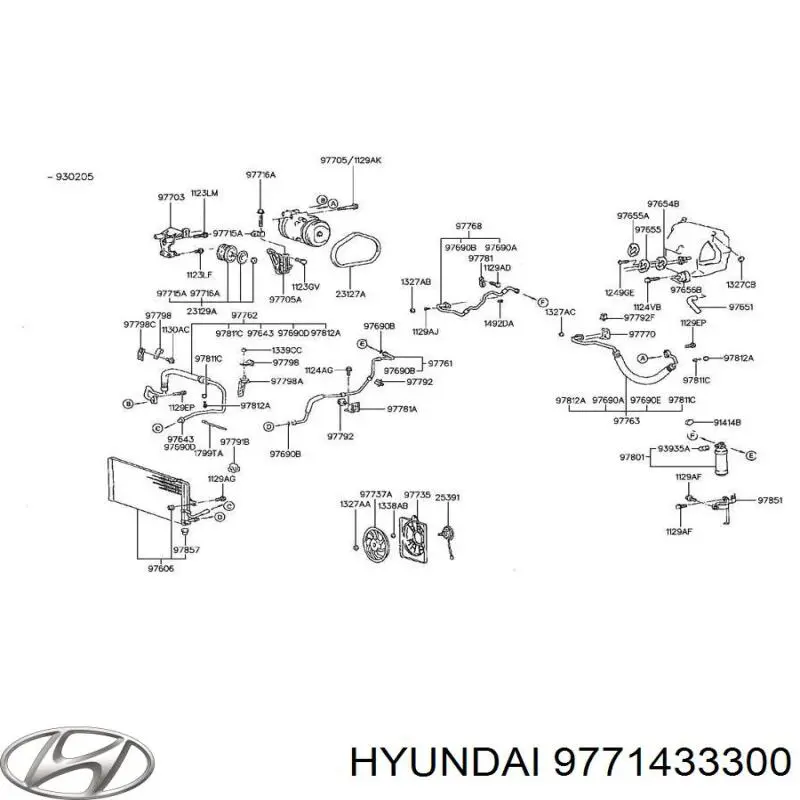 Perno del compresor de aire acondicionado para Hyundai Elantra (GD)