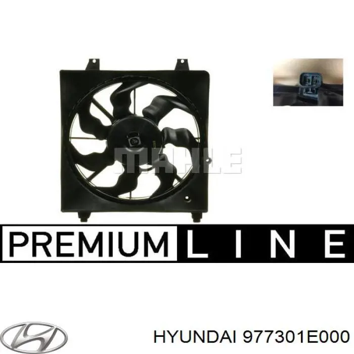 977301E000 Hyundai/Kia difusor de radiador, aire acondicionado, completo con motor y rodete