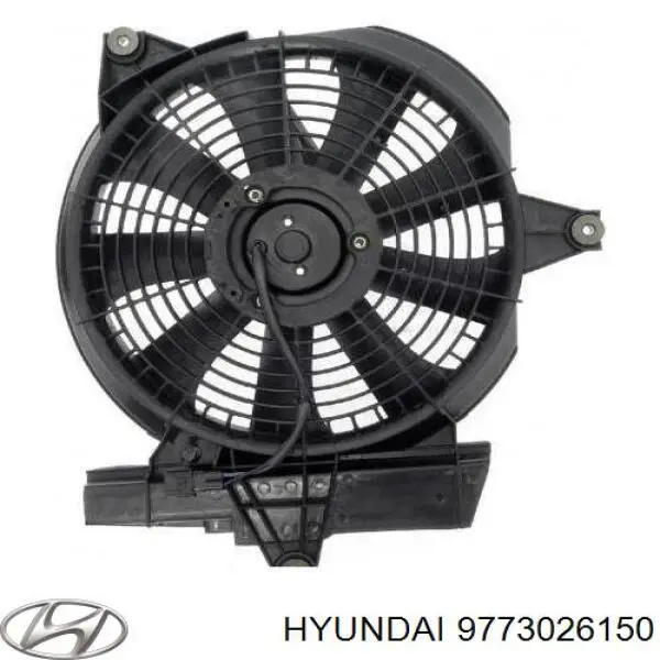 Difusor de radiador, aire acondicionado, completo con motor y rodete para Hyundai Santa Fe (SM)