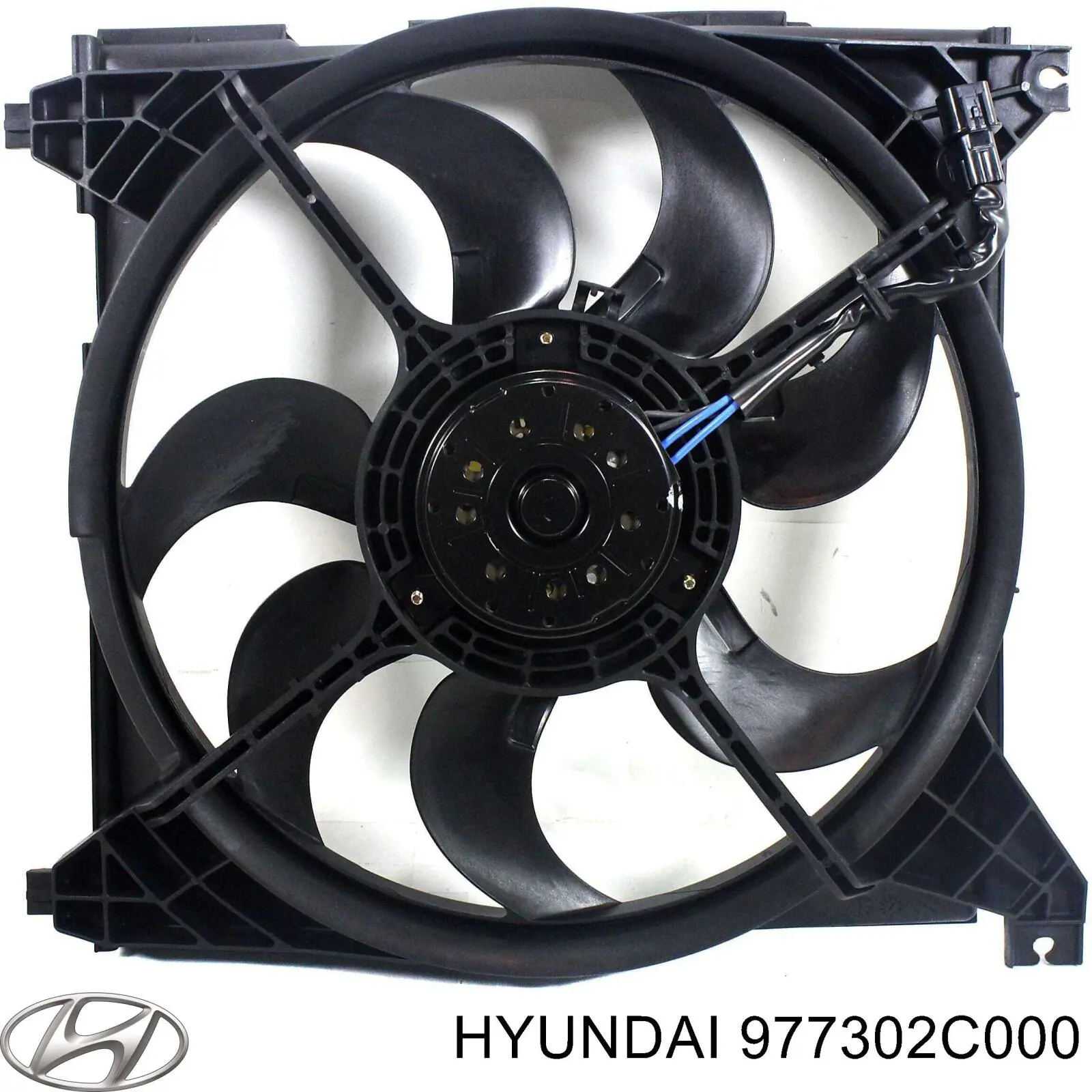 977302C000 Hyundai/Kia difusor de radiador, aire acondicionado, completo con motor y rodete