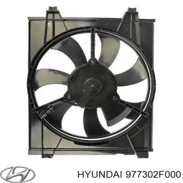 977302F000 Hyundai/Kia difusor de radiador, aire acondicionado, completo con motor y rodete