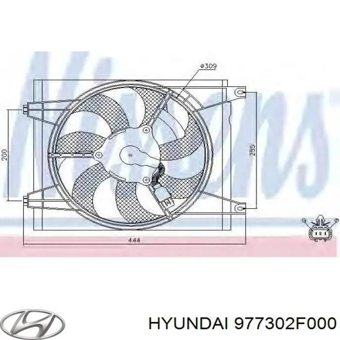 Difusor del radiador del aire acondicionado con ventilador y motor Hyundai/Kia 977302F000 precio, desde 68,24 EUR