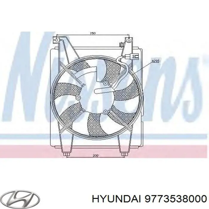 Ventilador, refrigeración del motor para Hyundai Sonata 