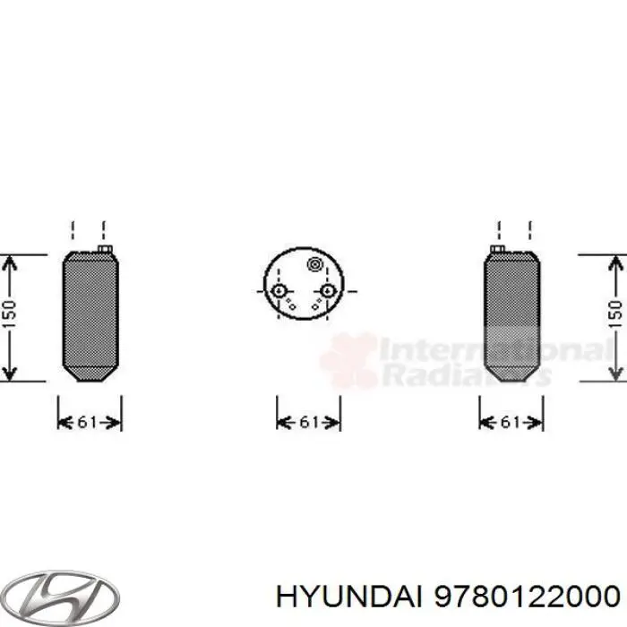 Filtro deshidratante, aire acondicionado para Hyundai Accent 