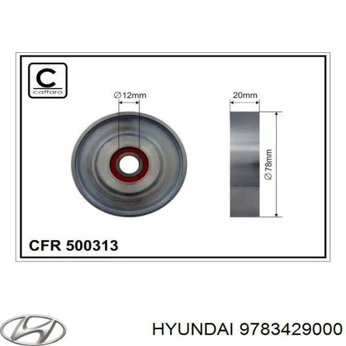 9783429000 Hyundai/Kia polea tensora correa poli v