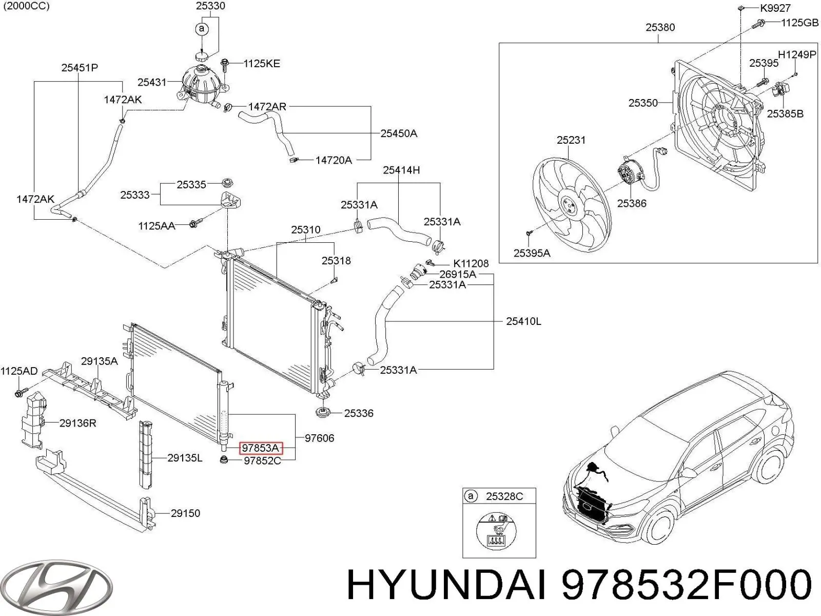 978532F000 Hyundai/Kia receptor-secador del aire acondicionado