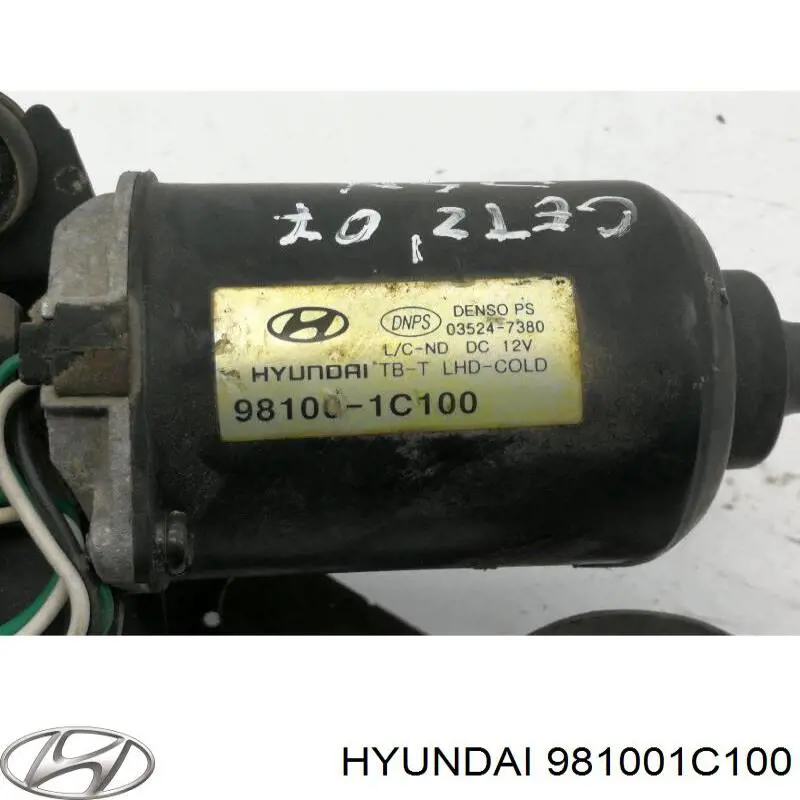 981001C100 Hyundai/Kia motor del limpiaparabrisas del parabrisas