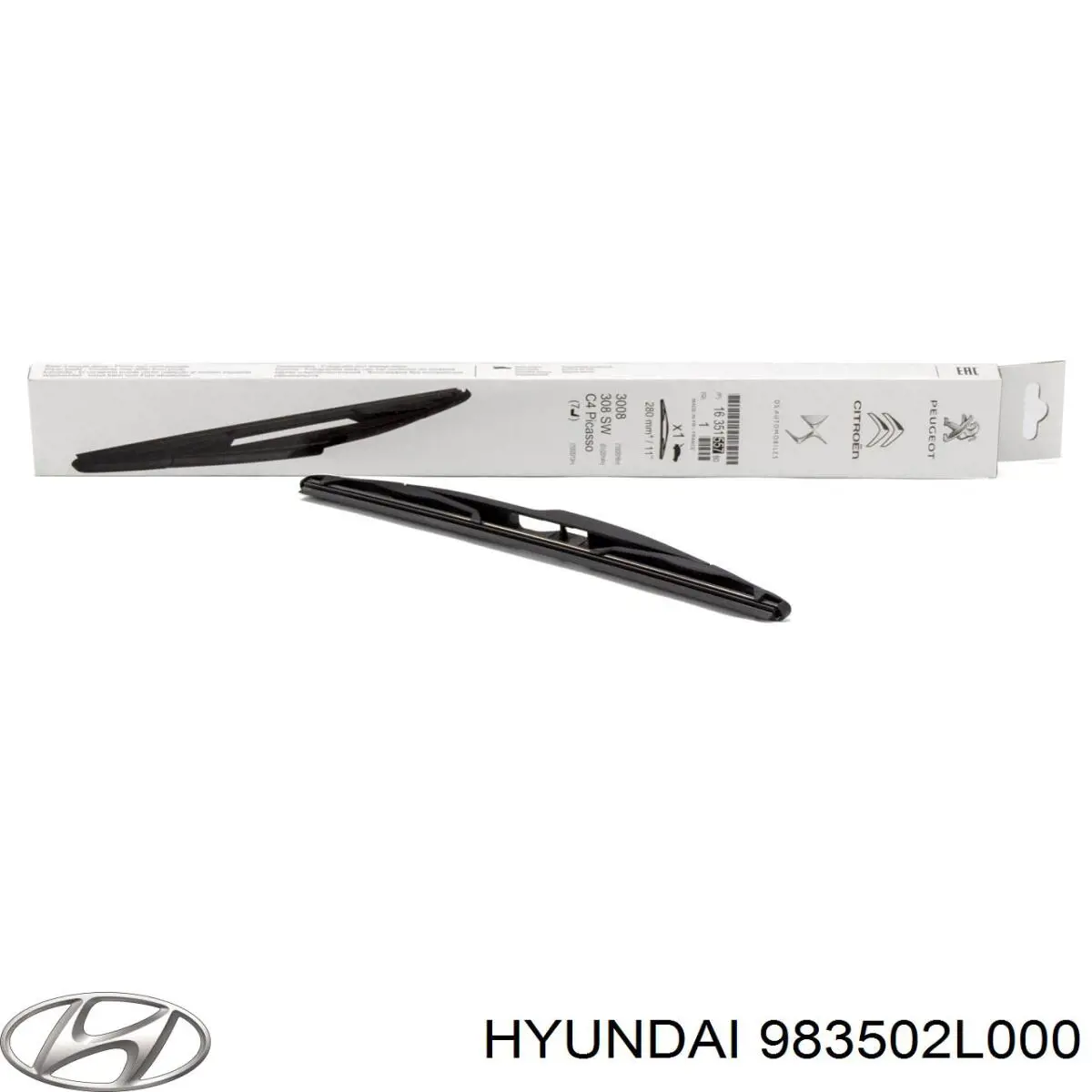 Escobilla del limpiaparabrisas del lado del conductor 983502L000 Hyundai/Kia