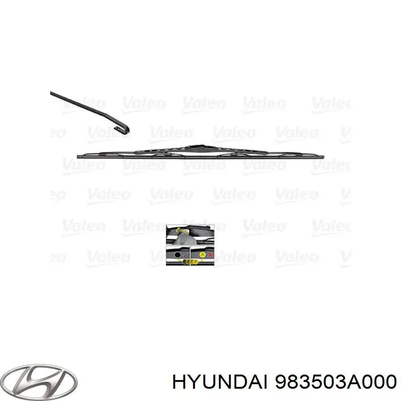 983503A000 Hyundai/Kia limpiaparabrisas de luna delantera conductor