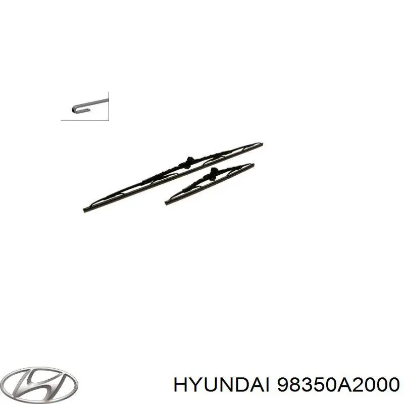 98350A2000 Hyundai/Kia limpiaparabrisas de luna delantera conductor