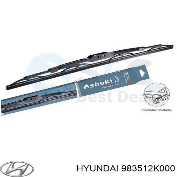 983512K000 Hyundai/Kia limpiaparabrisas de luna delantera conductor