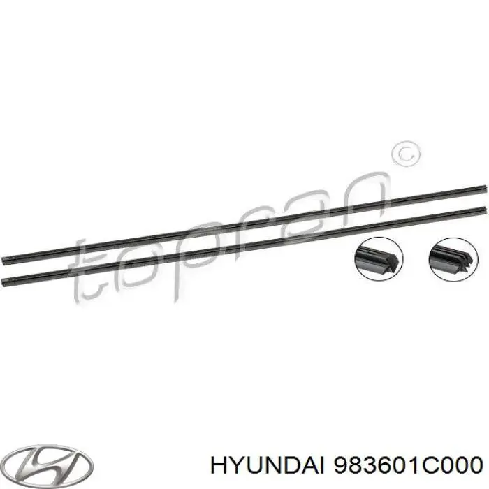 Escobilla del limpiaparabrisas del lado del pasajero Hyundai/Kia 983601C000 precio, desde 5,17 EUR