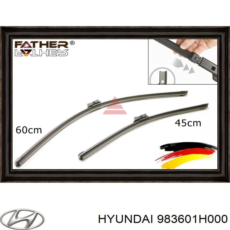 Comprar 983601H000 Hyundai/Kia Escobilla del limpiaparabrisas del lado del pasajero