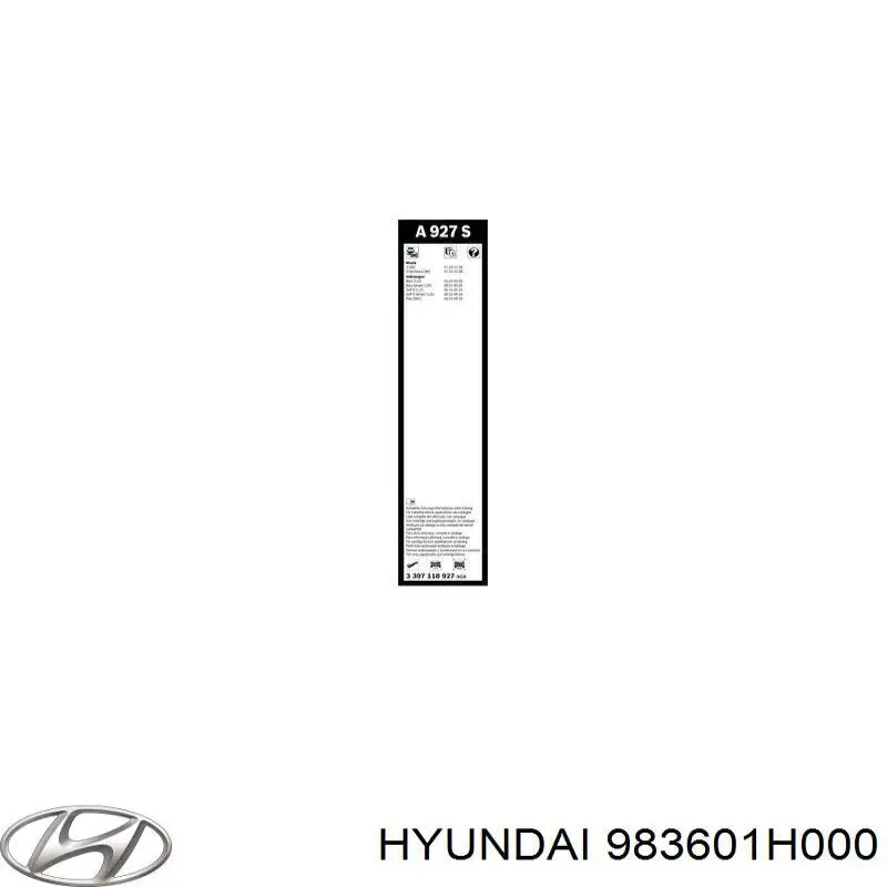 983601H000 Hyundai/Kia limpiaparabrisas de luna delantera copiloto