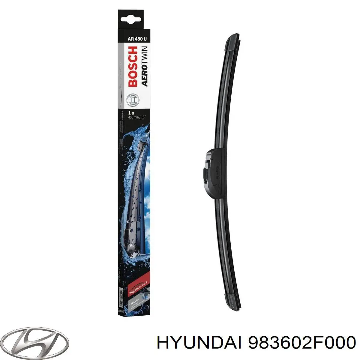 983602F000 Hyundai/Kia limpiaparabrisas de luna delantera copiloto