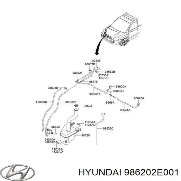Deposito del lavaparabrisas Hyundai/Kia 986202E001 precio, desde 107,15 EUR