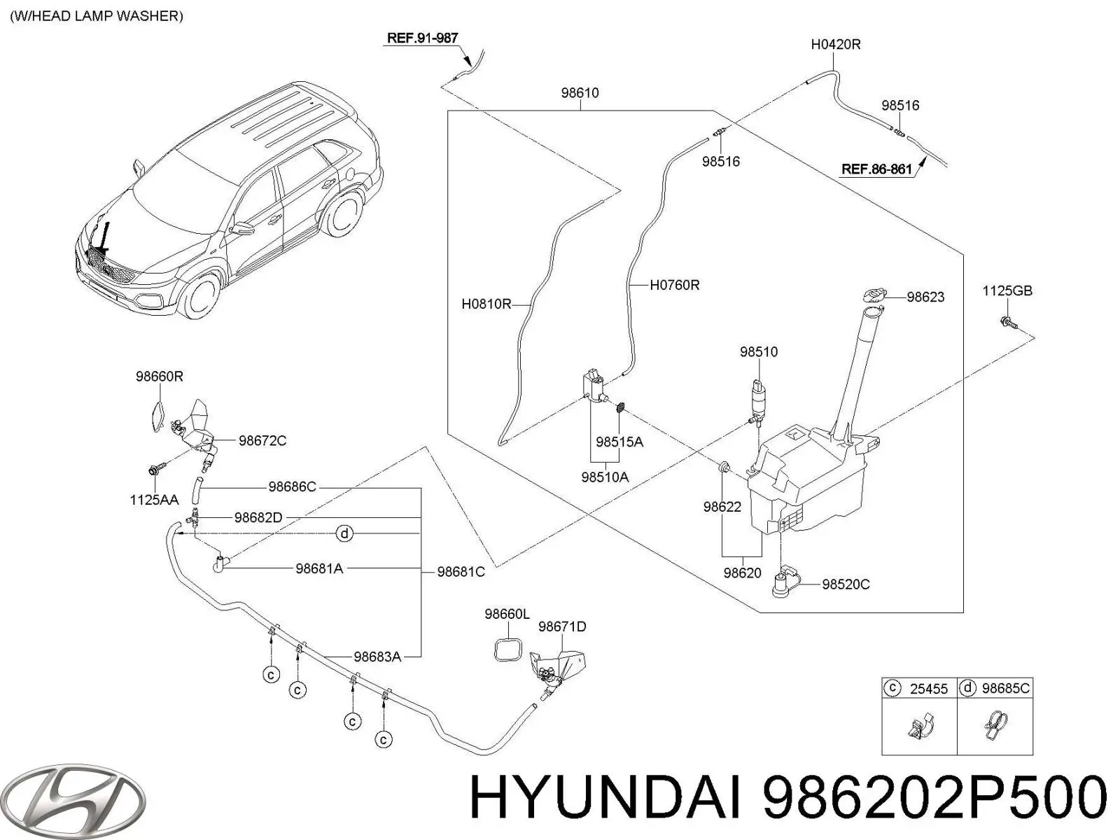 Deposito del lavaparabrisas Hyundai/Kia 986202P500 precio, desde 71,56 EUR