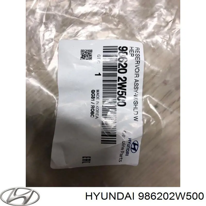 Comprar 986202W500 Hyundai/Kia Depósito de limpiaparabrisas