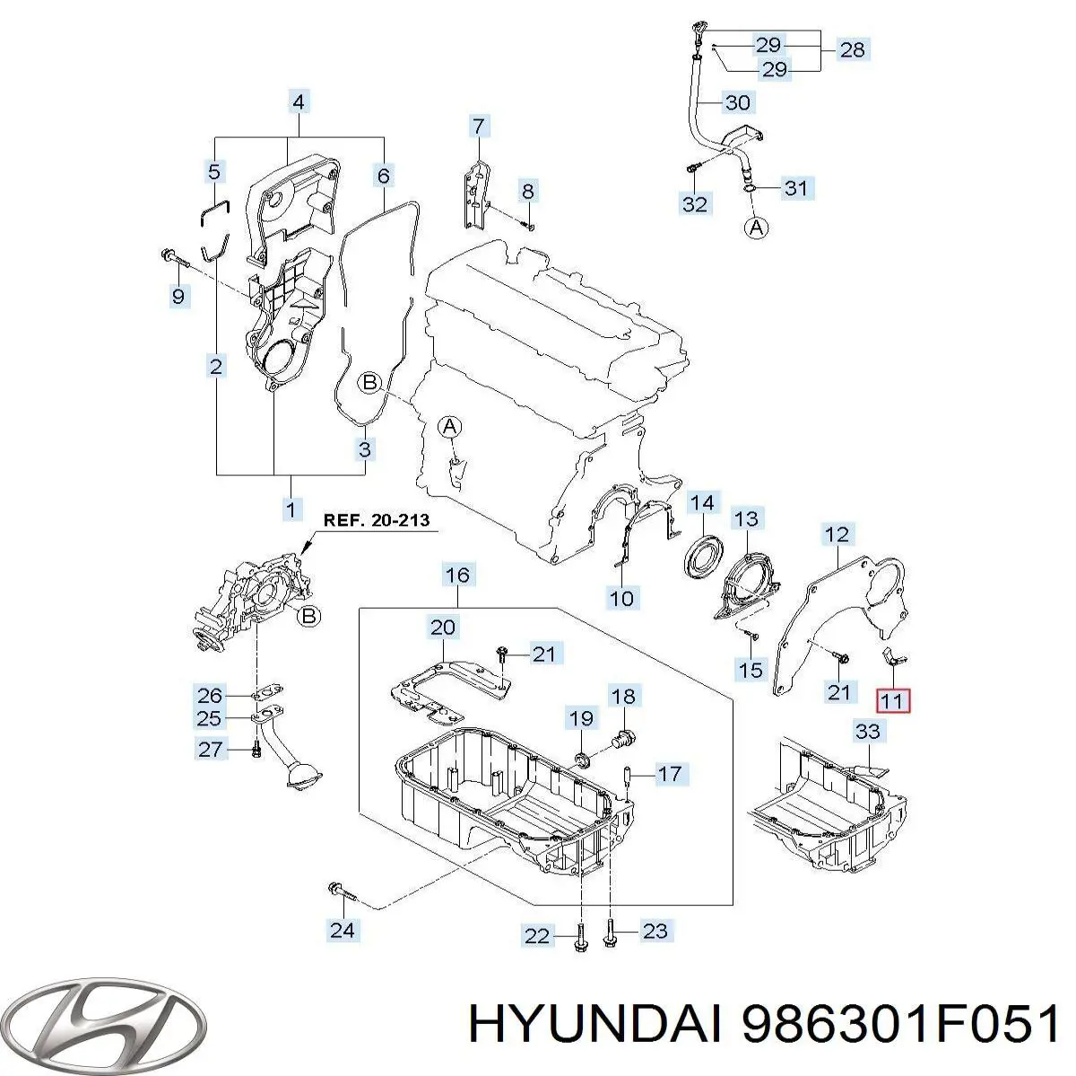986301F051 Hyundai/Kia tobera de agua regadora, lavado de parabrisas, derecha