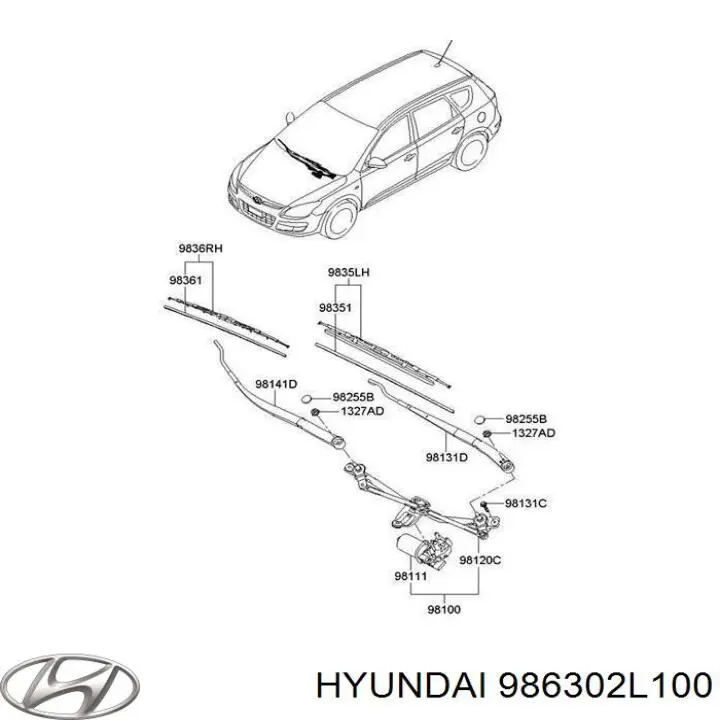 Comprar 986302L100 Hyundai/Kia Boquilla del lavaparabrisas