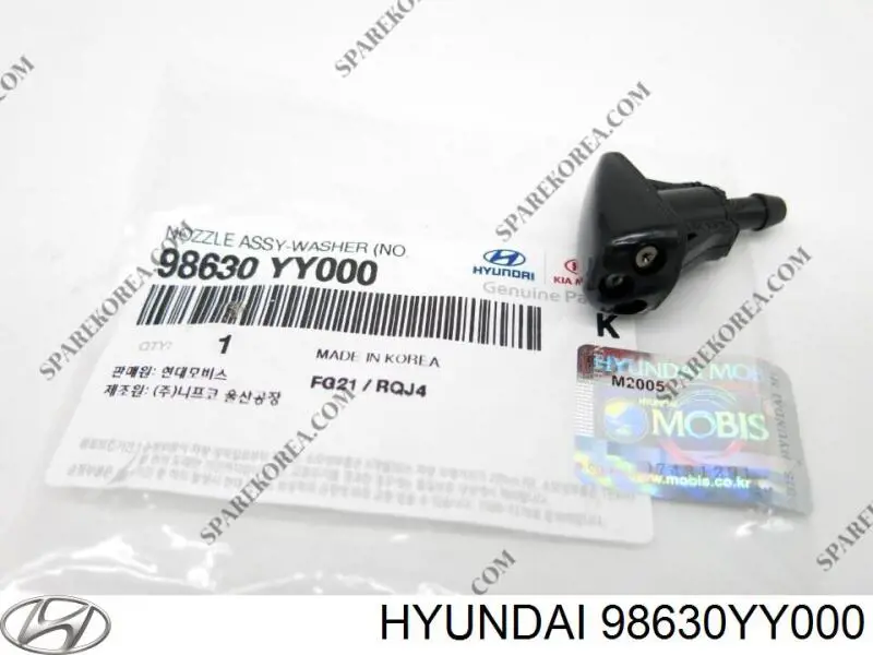 98630YY000 Hyundai/Kia tobera de agua regadora, lavado de parabrisas