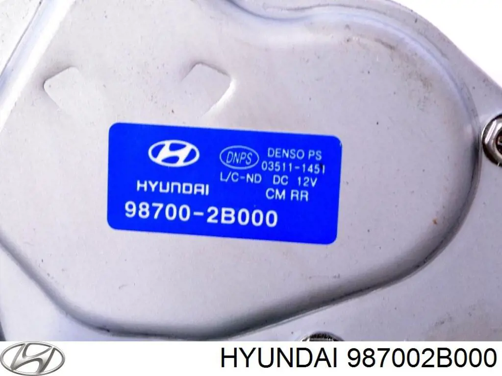 987002B000 Hyundai/Kia motor limpiaparabrisas, trasera