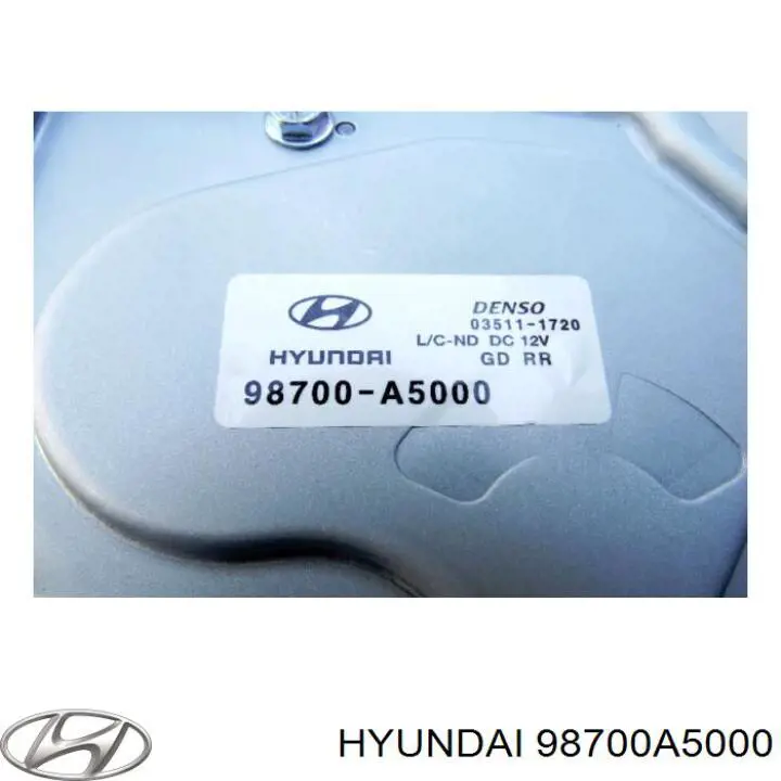 Comprar 98700A5000 Hyundai/Kia Motor limpiaparabrisas, trasera