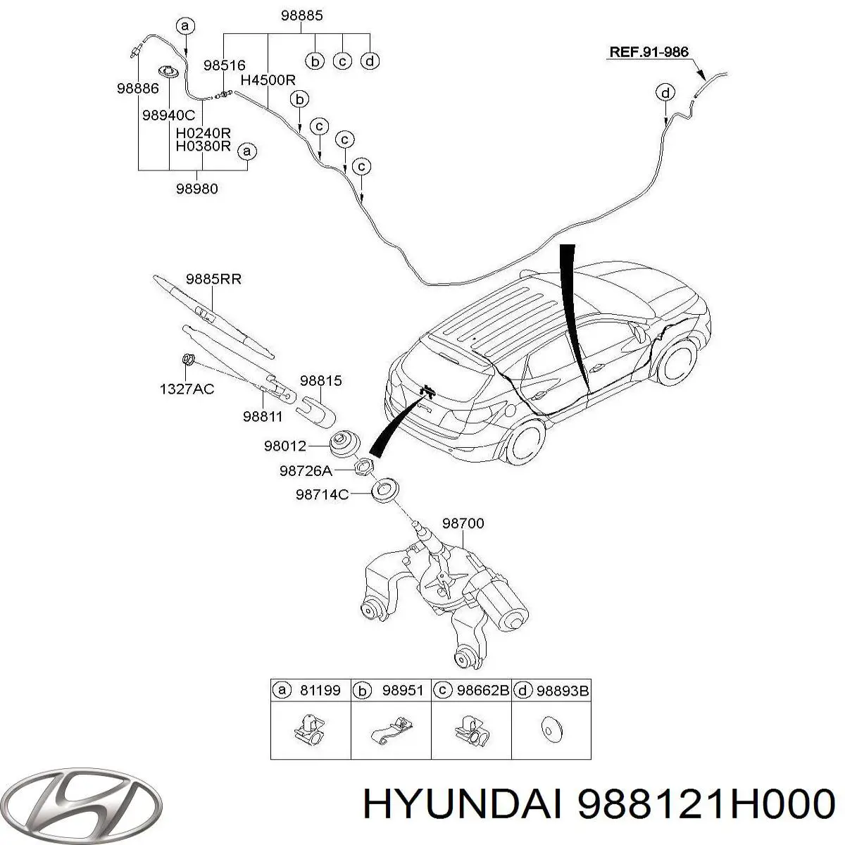 Tapa de la tuerca del brazo del limpiaparabrisas trasero Hyundai/Kia 988121H000 precio, desde 2,93 EUR