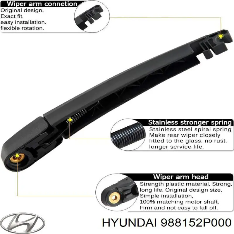 Brazo del limpiaparabrisas trasero Hyundai/Kia 988152P000 precio, desde 37,75 EUR