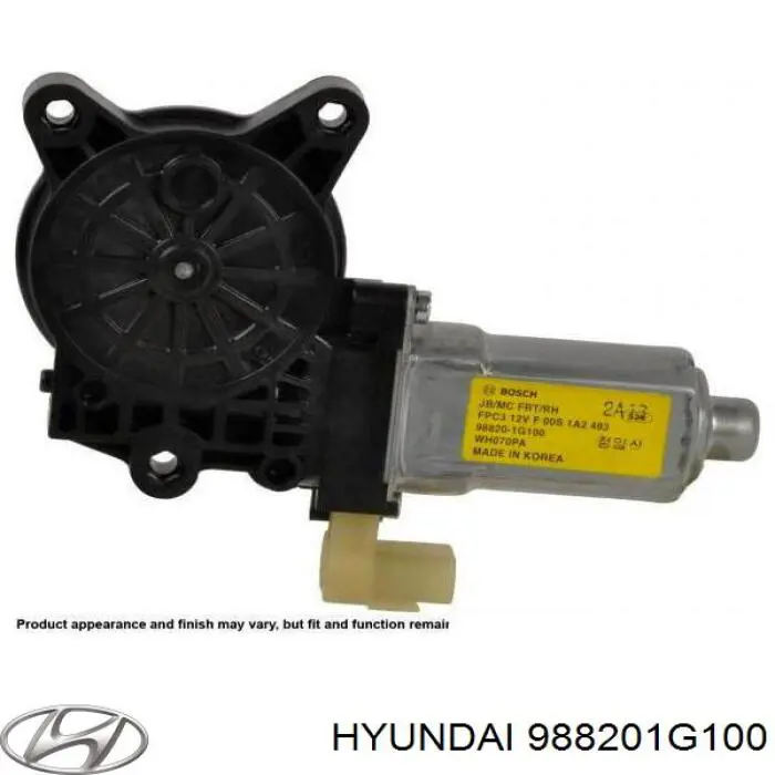 988201G100 Hyundai/Kia motor eléctrico, elevalunas, puerta delantera derecha