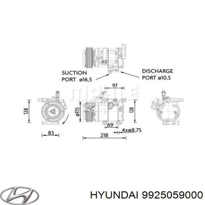 Compresor ac Hyundai/Kia 9925059000 precio, desde 408,01 EUR