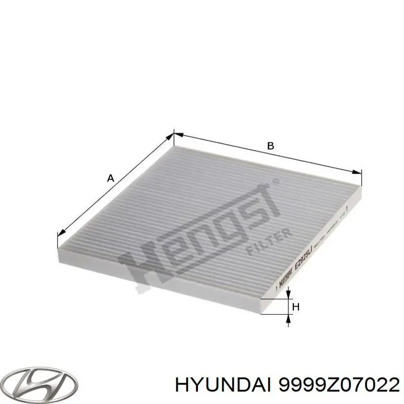 9999Z07022 Hyundai/Kia filtro habitáculo