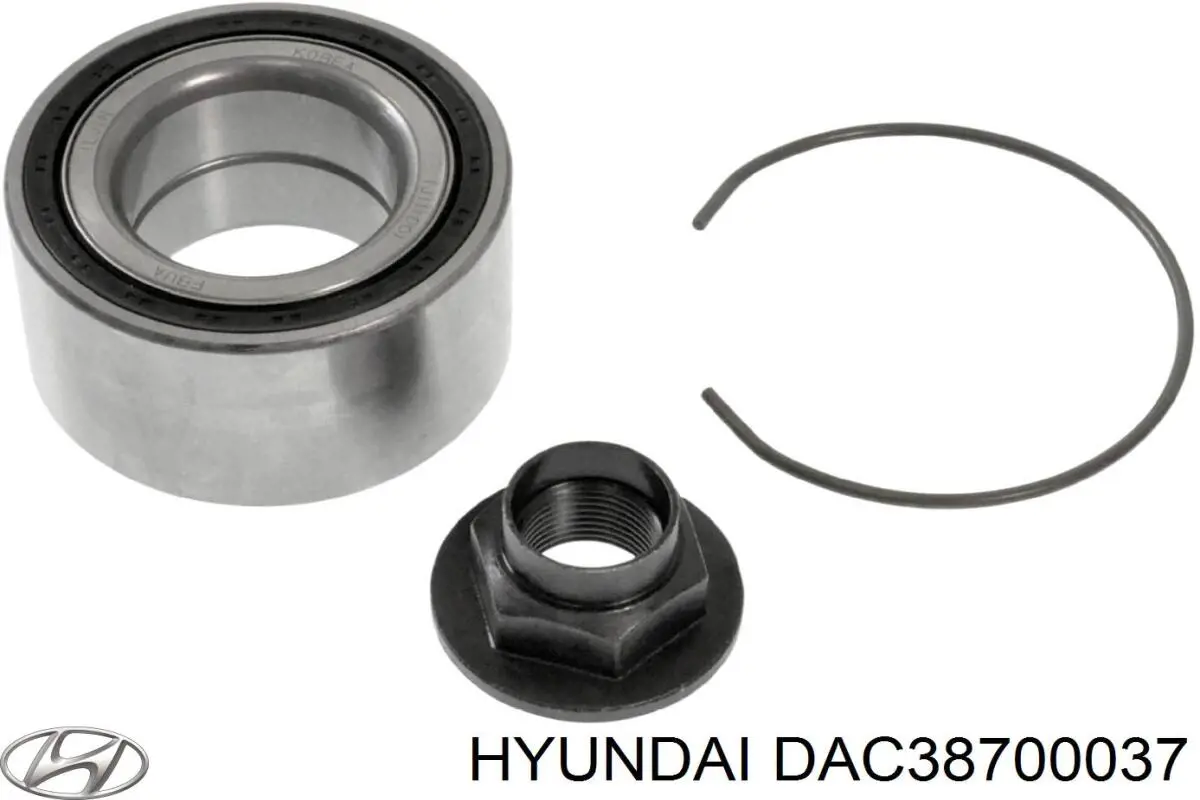 DAC38700037 Hyundai/Kia cojinete de rueda delantero