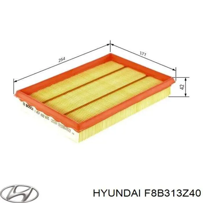 Comprar F8B313Z40 Hyundai/Kia Filtro de aire