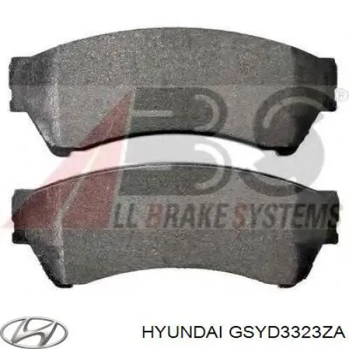 GSYD3323ZA Hyundai/Kia pastillas de freno delanteras