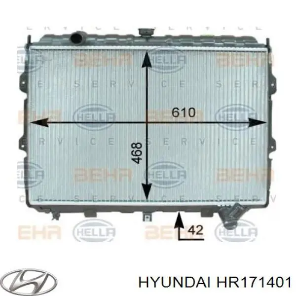 Comprar HR171401 Hyundai/Kia Radiador de auto