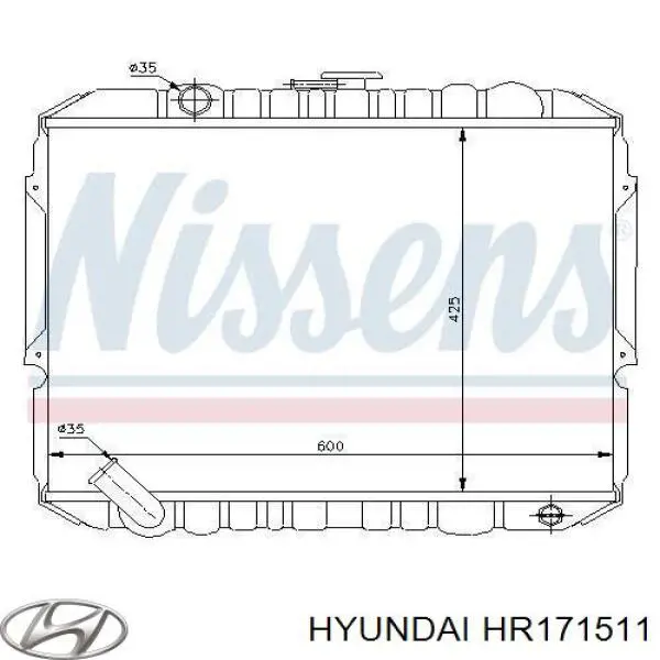 Comprar HR171511 Hyundai/Kia Radiador de auto