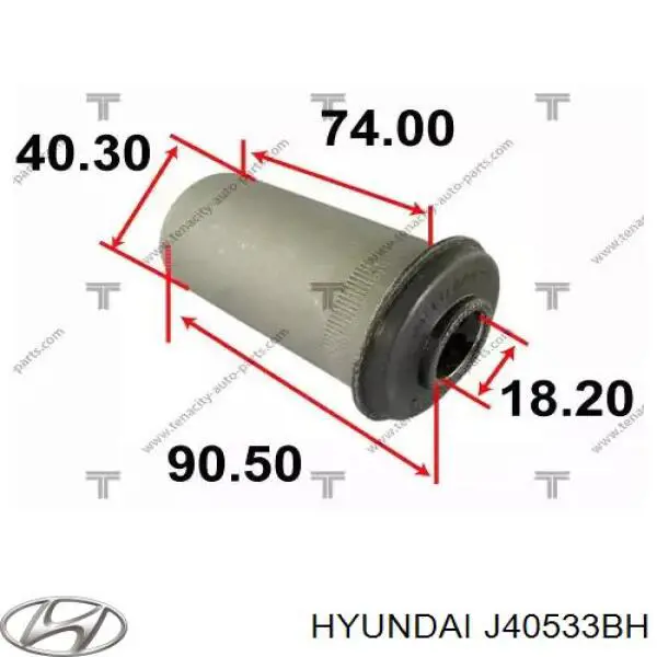 j40533bh Hyundai/Kia silentblock de suspensión delantero inferior