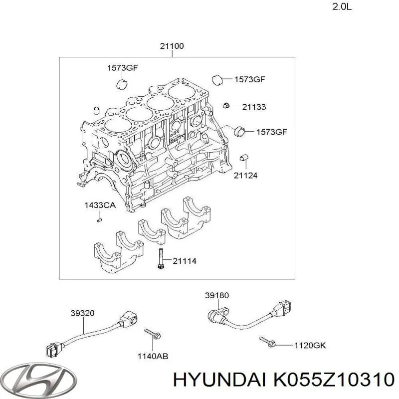 Bloque de cilindros del motor Hyundai/Kia K055Z10310 precio, desde 373,16 EUR