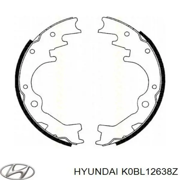 Zapatas de freno K0BL12638Z Hyundai/Kia