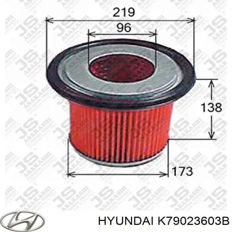 K79023603B Hyundai/Kia filtro de aire