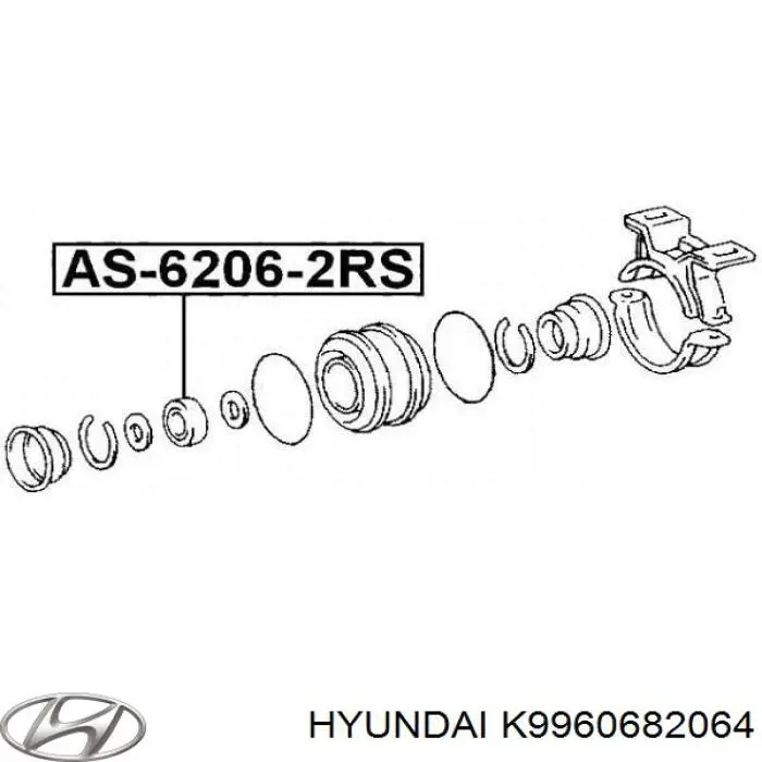 Comprar K9960682064 Hyundai/Kia Soporte de rodamiento intermedio del semieje delantero