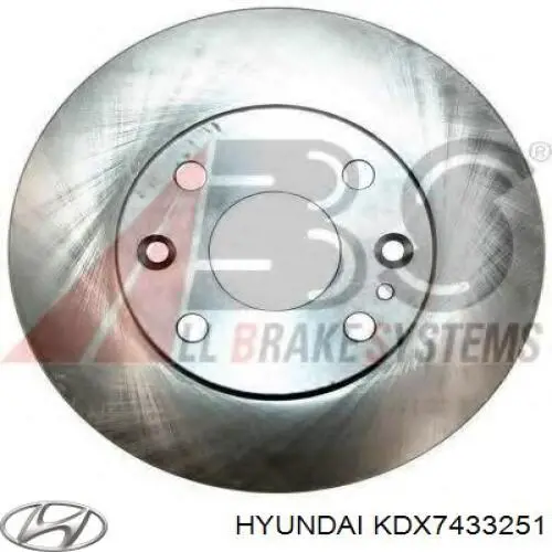 KDX74-33-251 Hyundai/Kia disco de freno delantero