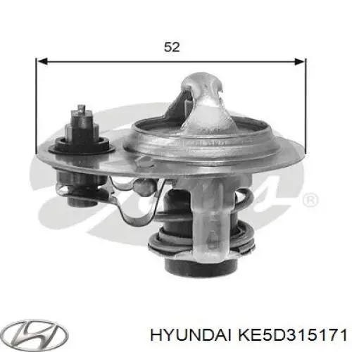 KE5D315171 Hyundai/Kia termostato, refrigerante