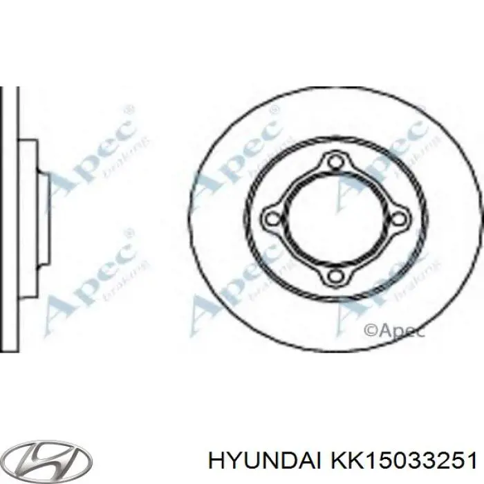 KK15033251 Hyundai/Kia freno de disco delantero